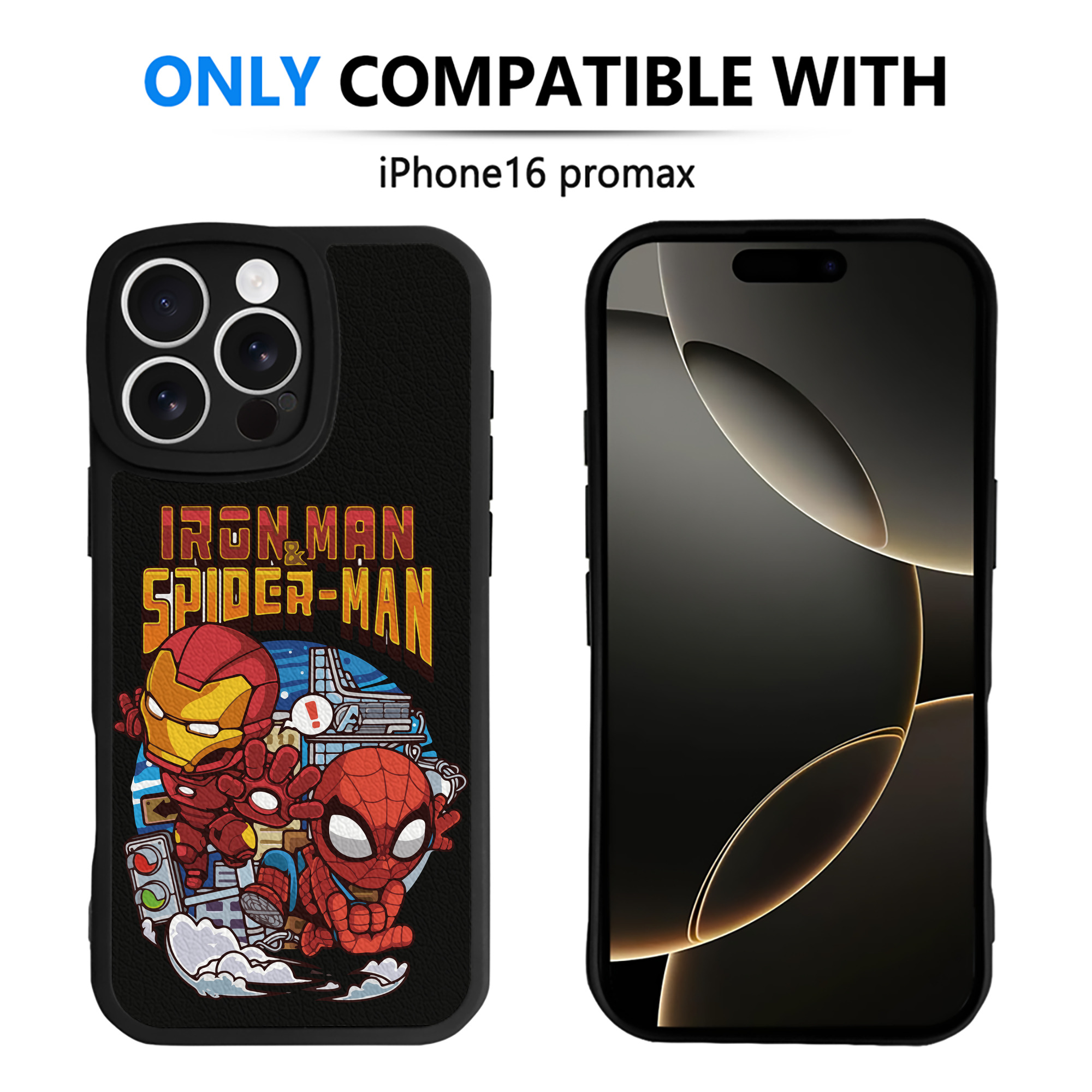 （画像用） アベンジャーズ The Avengers 【iPhone 16シリーズ対応】シリコンスマホケース（レザー調） 材質：シリコン